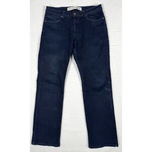 Barbell Apparel Jeans Mens 34(34x33) Dark Wash Blue Athletic Stretch Denim